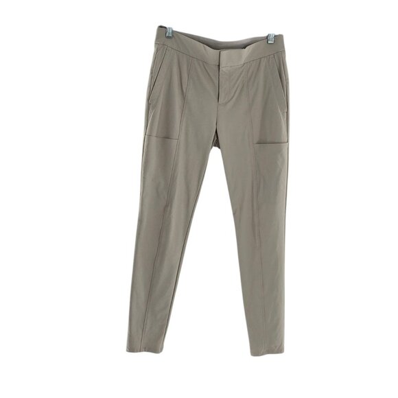 Athleta Wander Stash Skinny Hiking Travel Pants Alabone Beige sz 4 - Picture 1 of 7